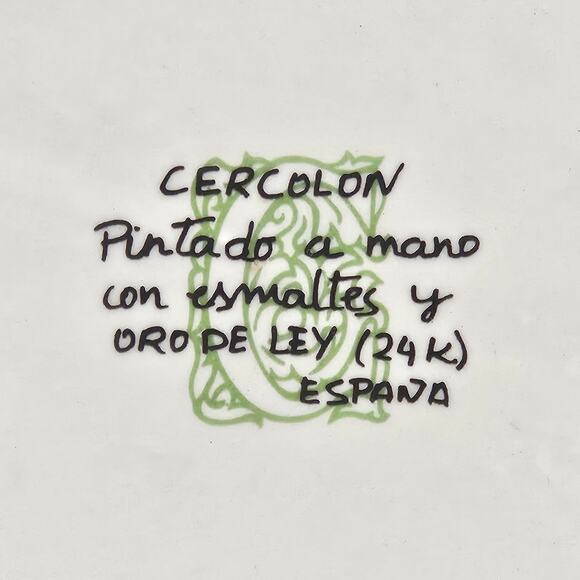 VTG Cearco Judaica Menorah Wall Plate 24K Gold Trim Spain Religious Jewish READ - Picture 3 of 8